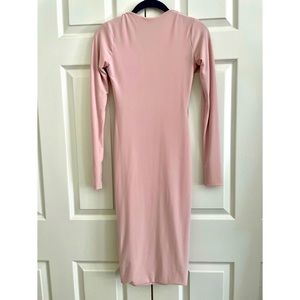 Blush Pink Midi Bodycon Dress
